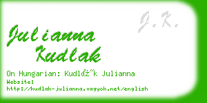 julianna kudlak business card